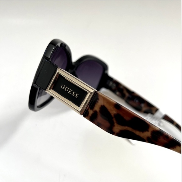 GUESS Butterfly Sunglasses GO00043 Acetate Black Logo Leopard Brown main image 5